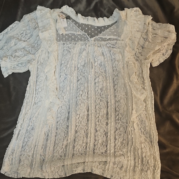 Lace Ruffle Blouse - Picture 3 of 6